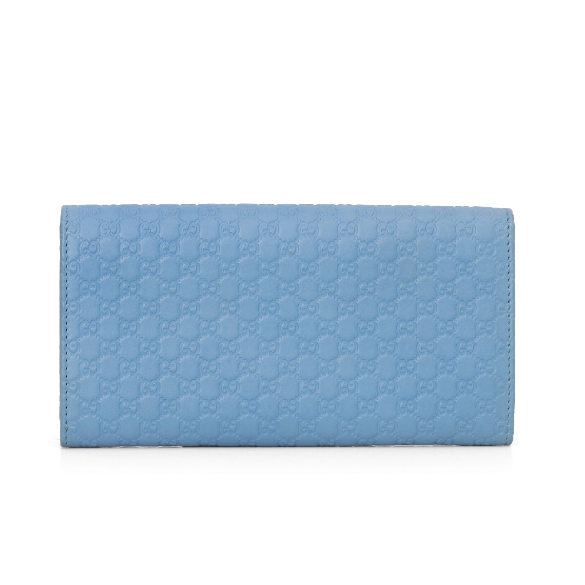 Blue Microguccissima Flap Wallet One Size