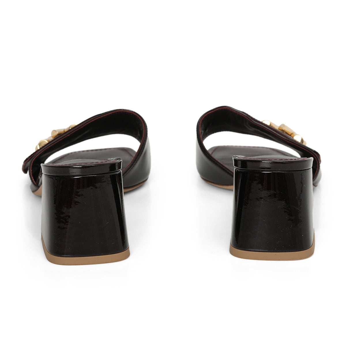 Patent Leather Shake Slides Size: 37