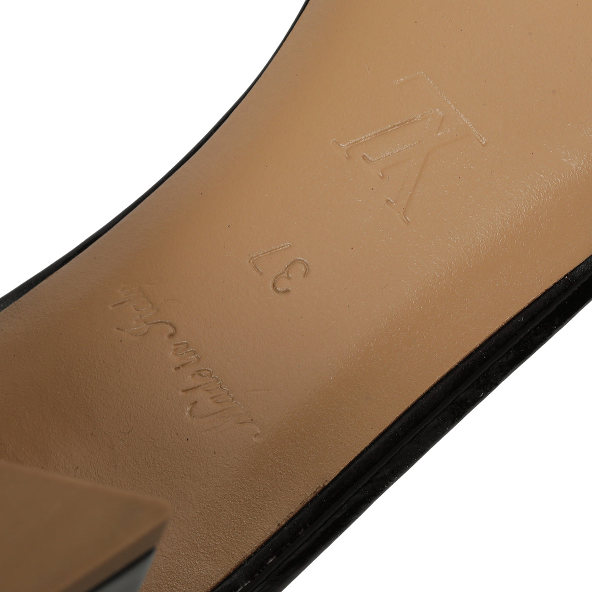 Patent Leather Shake Slides Size: 37