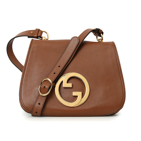 Medium Blondie Crossbody Bag In Brown Leather With 2 Straps