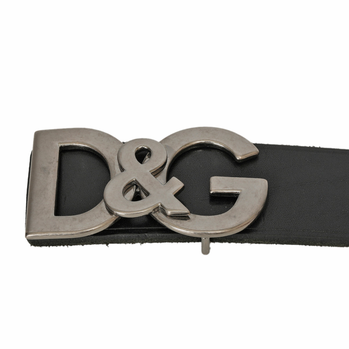 Dolce & Gabbana D&G Initials Black Leather Belt Size: 90 cm