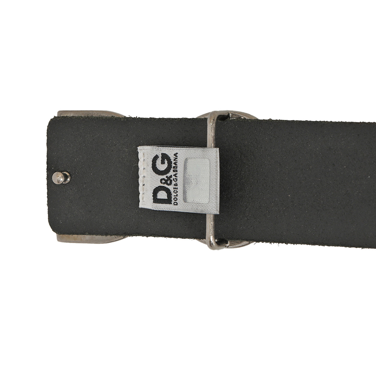 Dolce & Gabbana D&G Initials Black Leather Belt Size: 90 cm