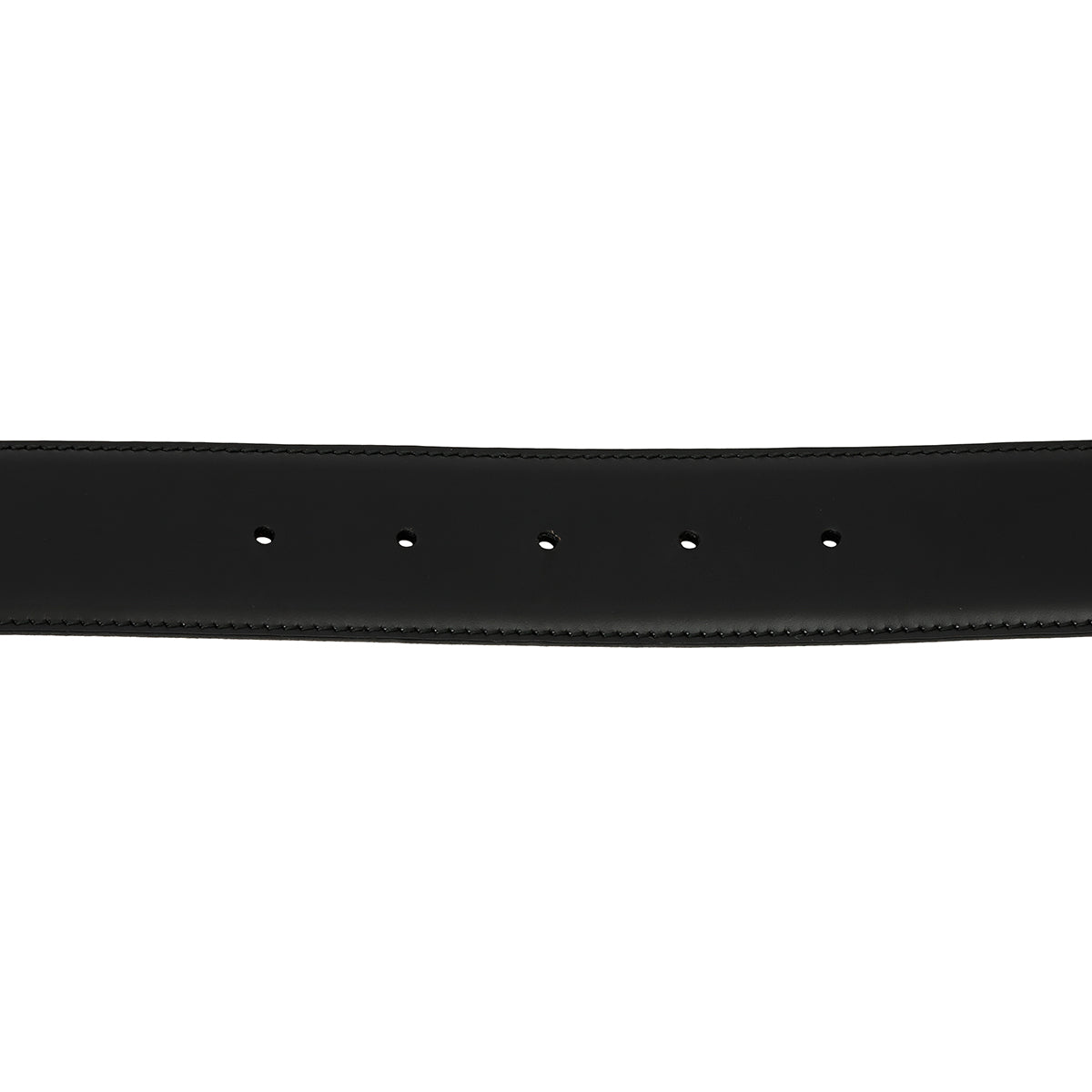 CD Initials 40mm Black Leather Belt Size: 85
