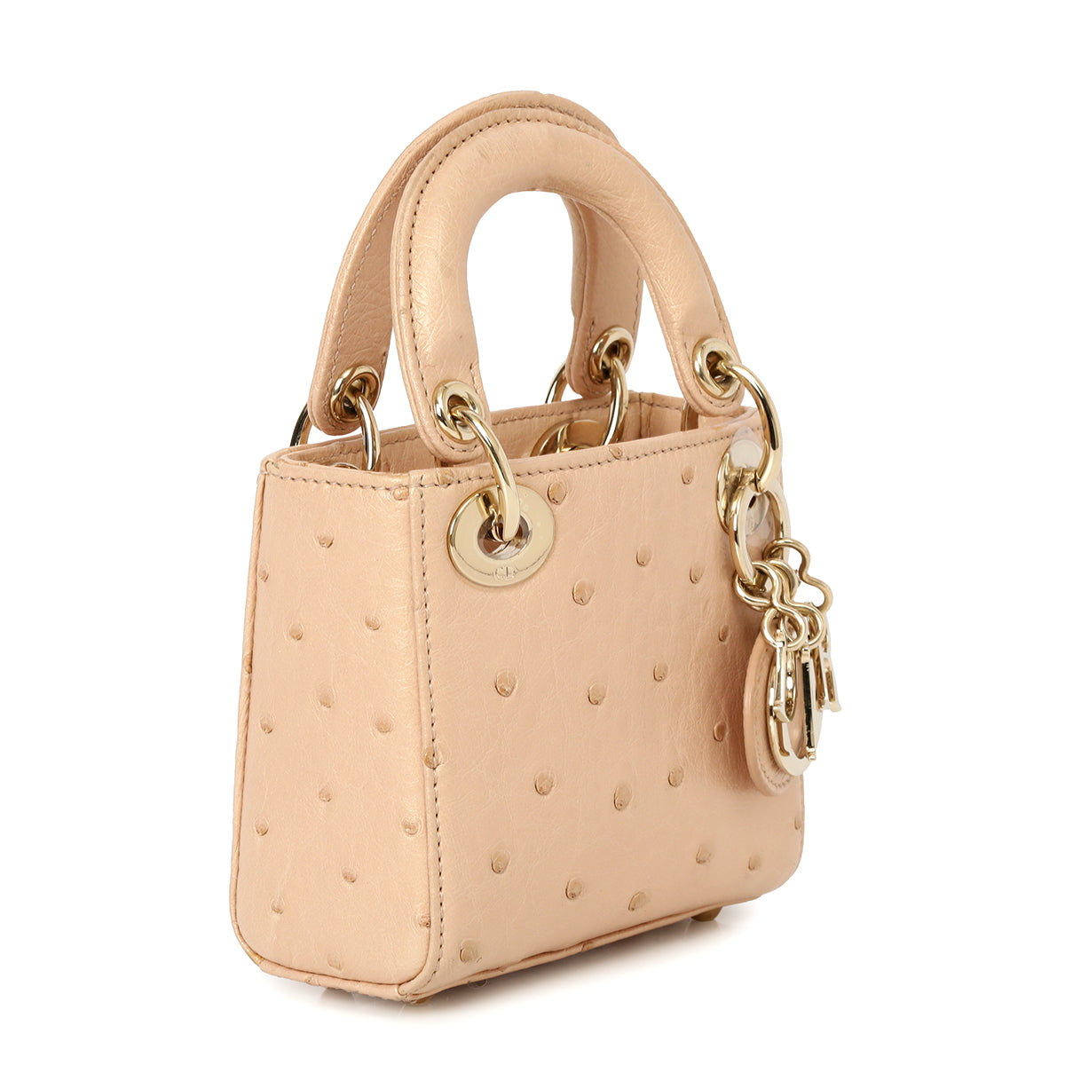 Ostrich Micro Lady Dior Bag