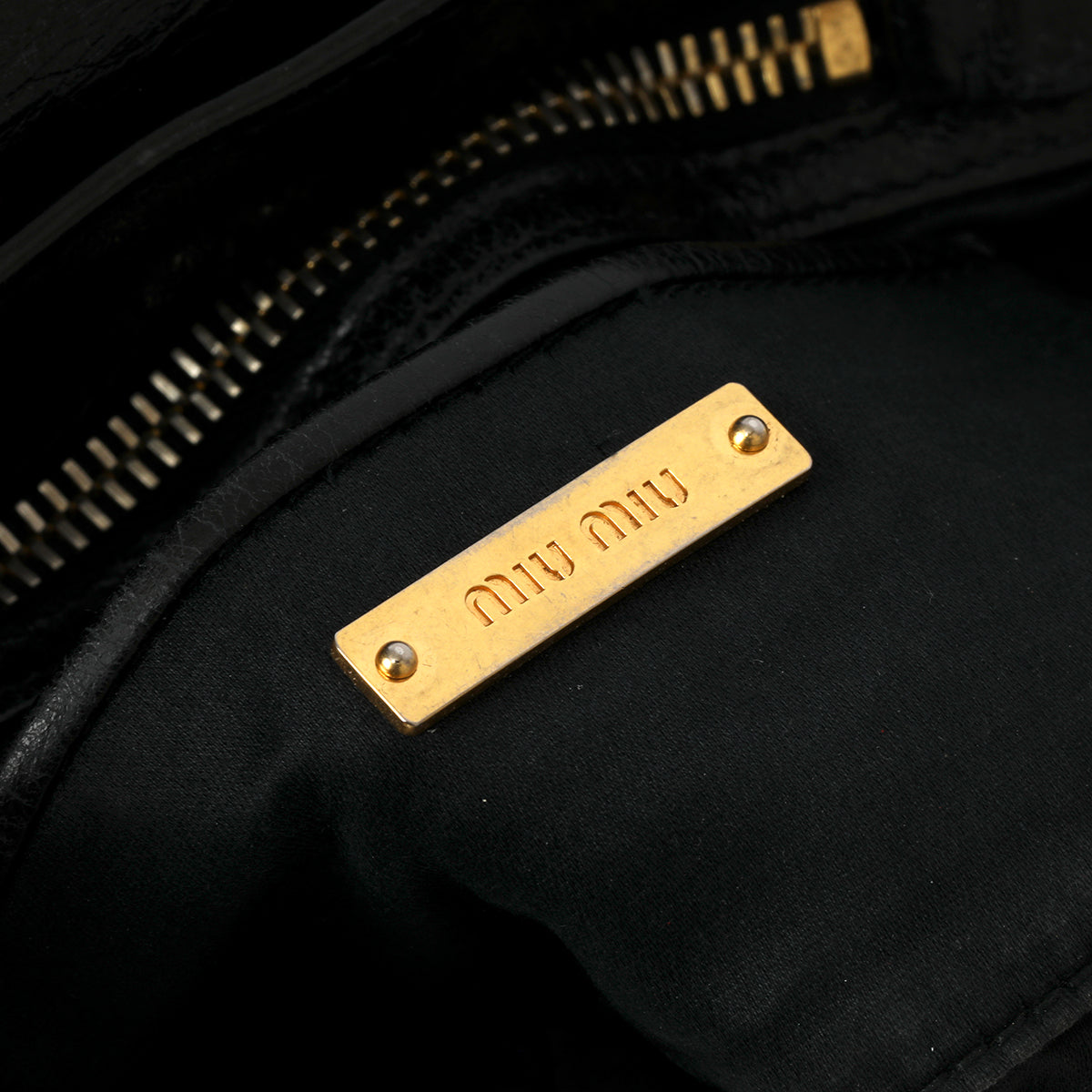 Black Vitello Shine Leather Pushlock Flap Crossbody Bag