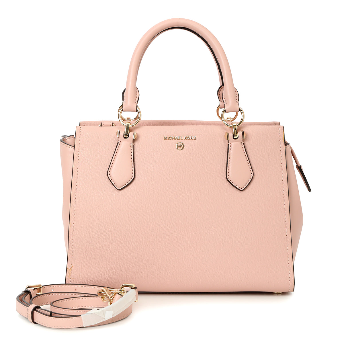Color-Block Saffiano Leather Hand Bag