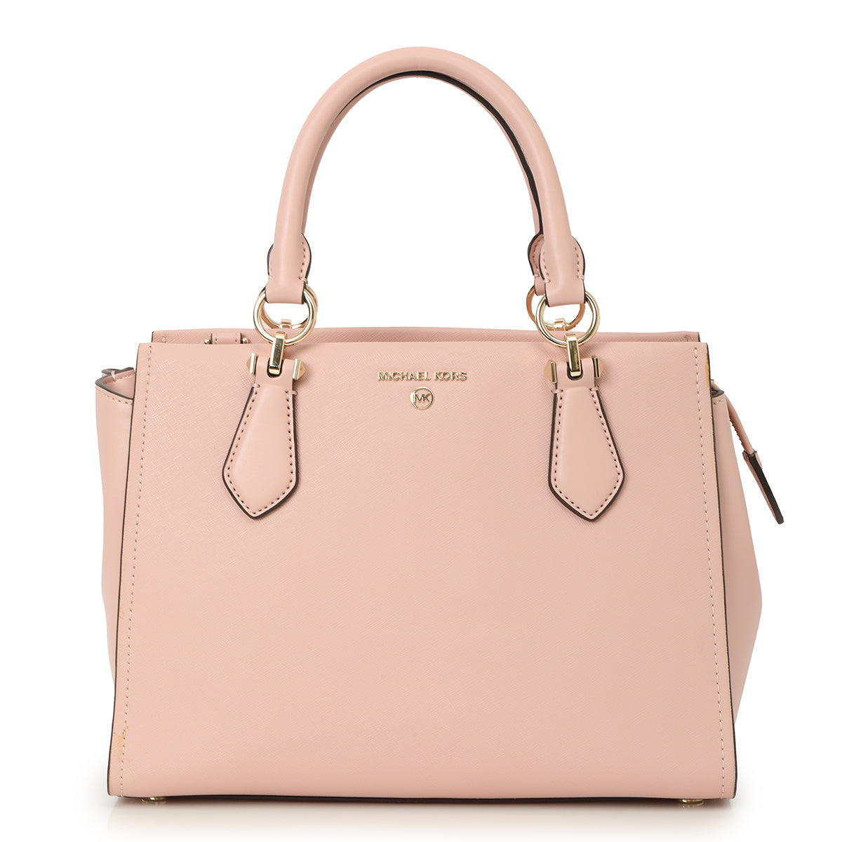 Color-Block Saffiano Leather Hand Bag