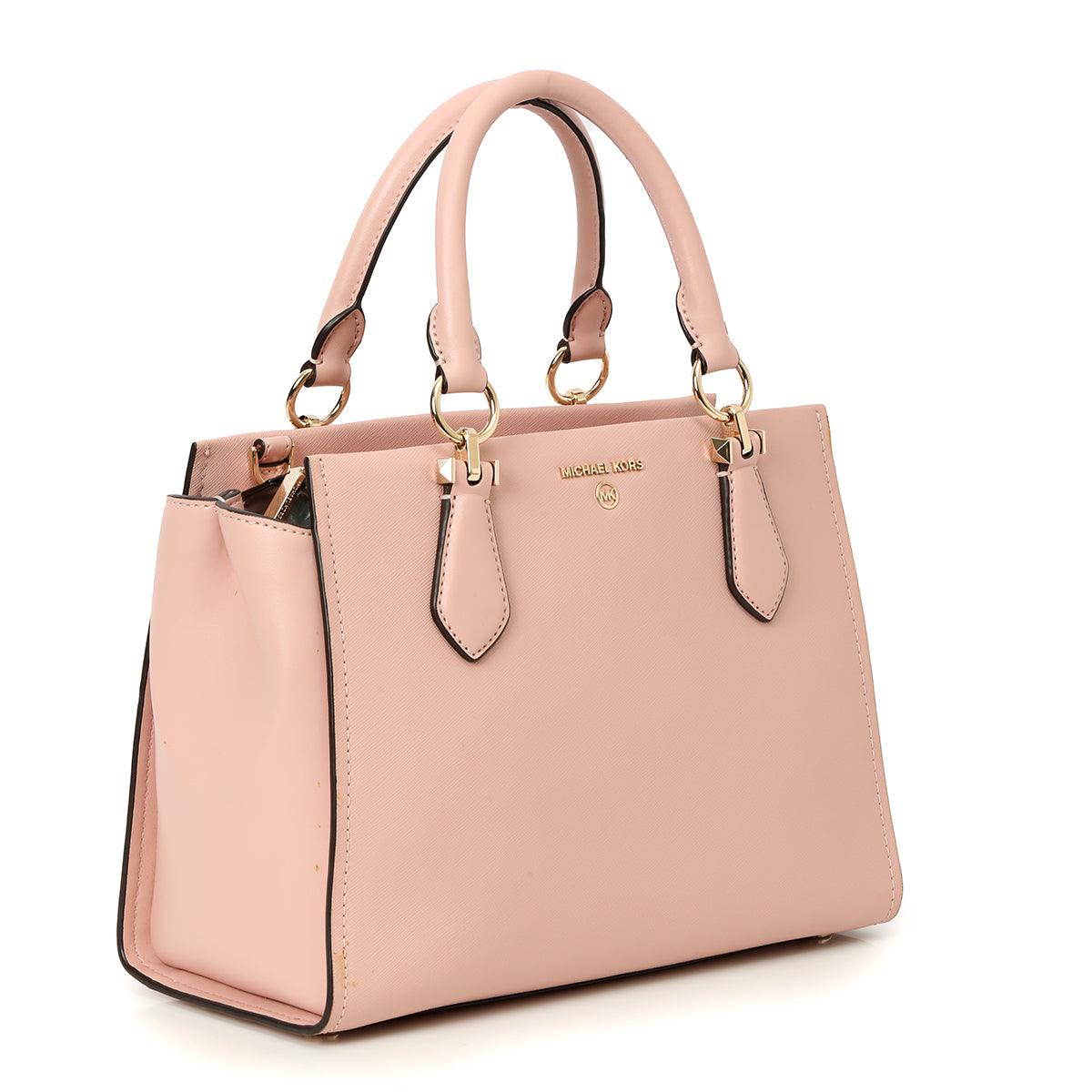 Color-Block Saffiano Leather Hand Bag