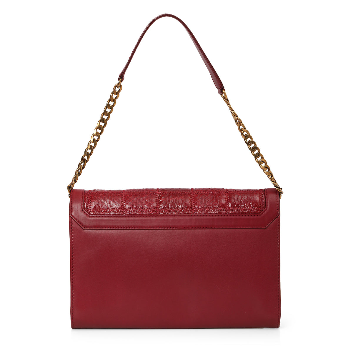 Chain - Link Leather Cassie Shoulder Bag Medium
