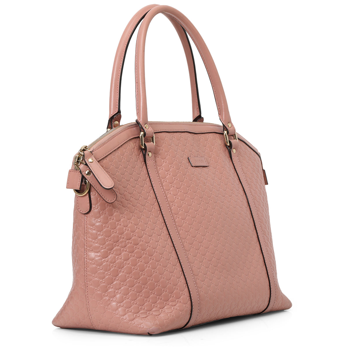 Pink Micro Guccissima Leather Large Dome Satchel