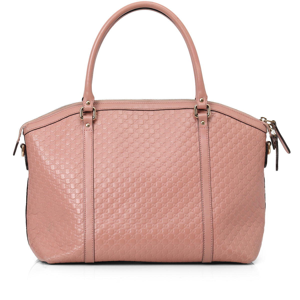 Pink Micro Guccissima Leather Large Dome Satchel