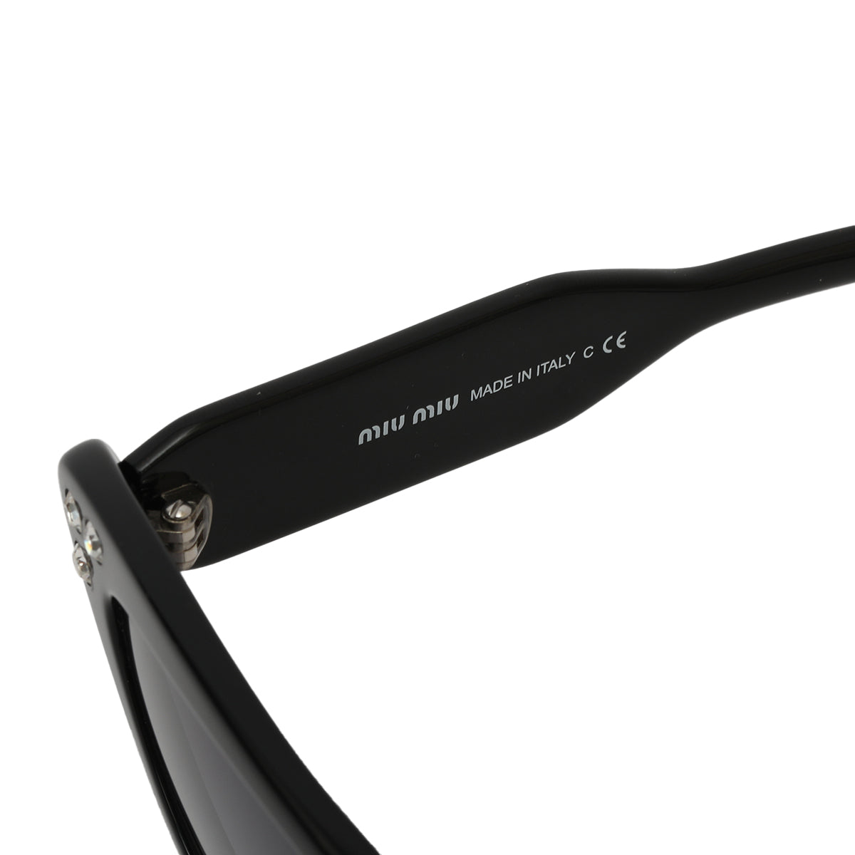 Black Gradient Studded Cat-Eye Sunglasses One Size 55019 1AB-0A7 145 3N