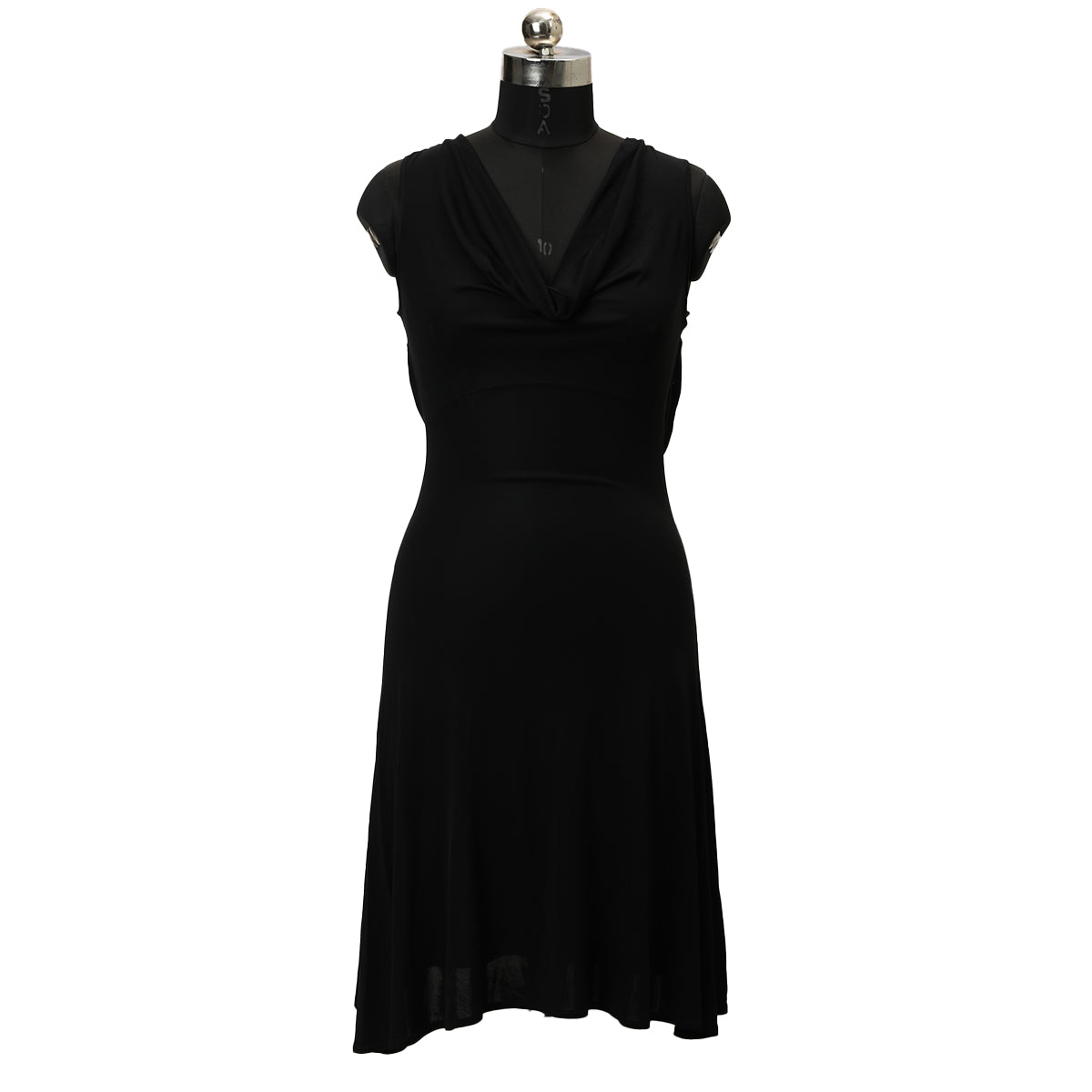 Black Viscose Evening Dress Size: 4