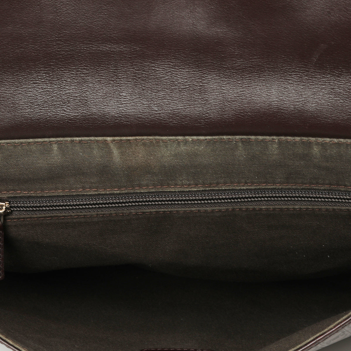 Brown Leather Messenger Bag One Size