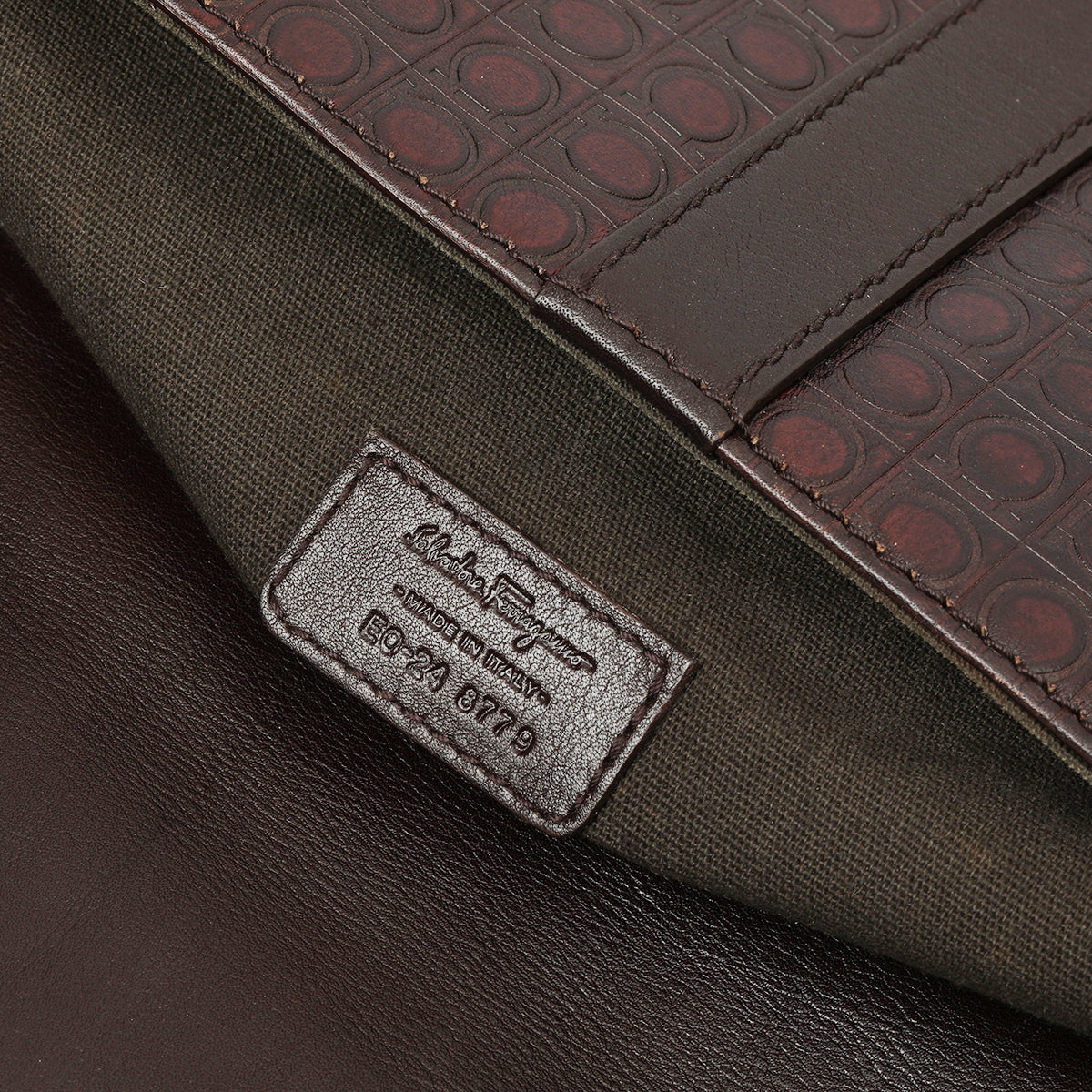 Brown Leather Messenger Bag One Size