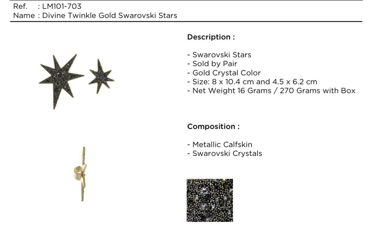 Divine Twinkle Silver Swarovski Stars