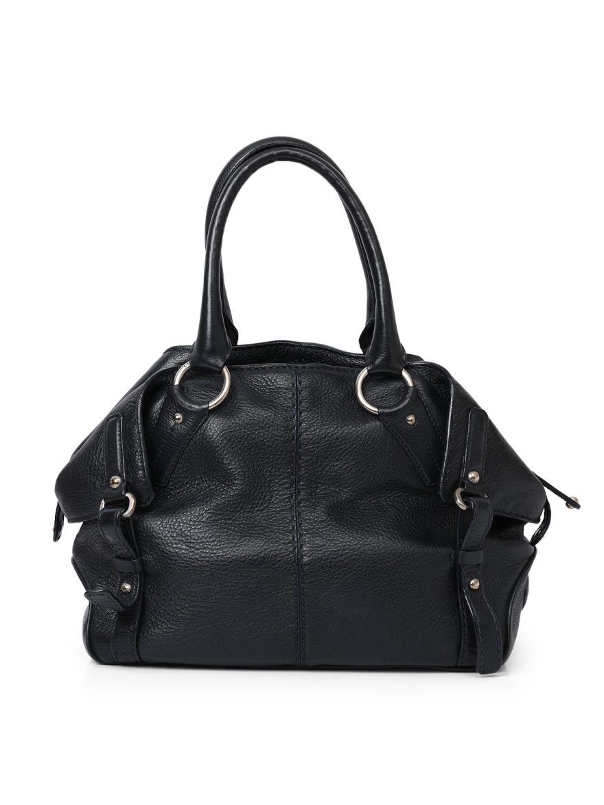 Black Pebbled Leather Classic Tote One Size