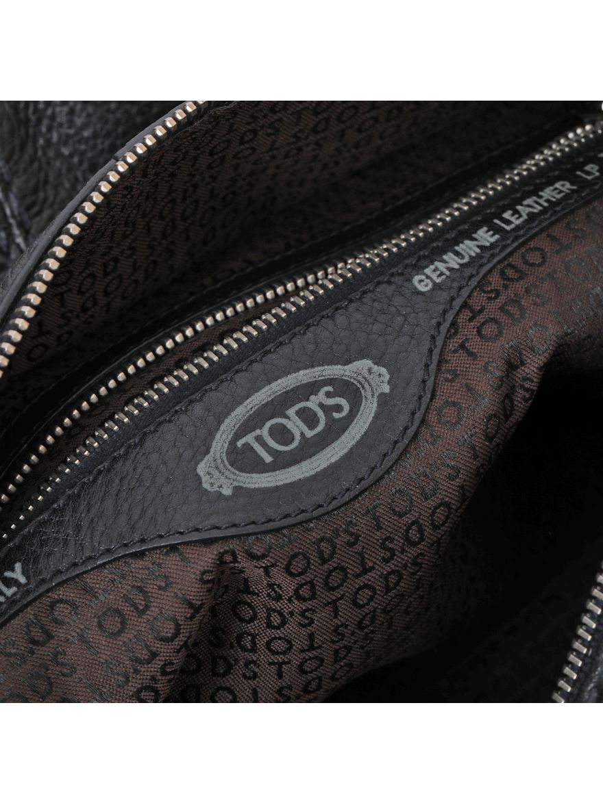 Black Pebbled Leather Classic Tote One Size