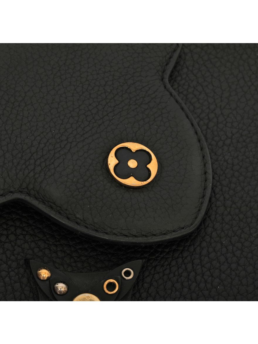 Black Taurillion Leather Mechanical Flower Capucines BB Bag