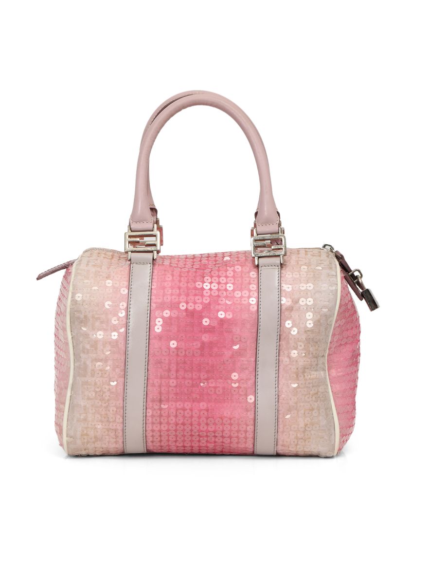 Pink Gradient Sequin Bauletto Boston Bag One Size