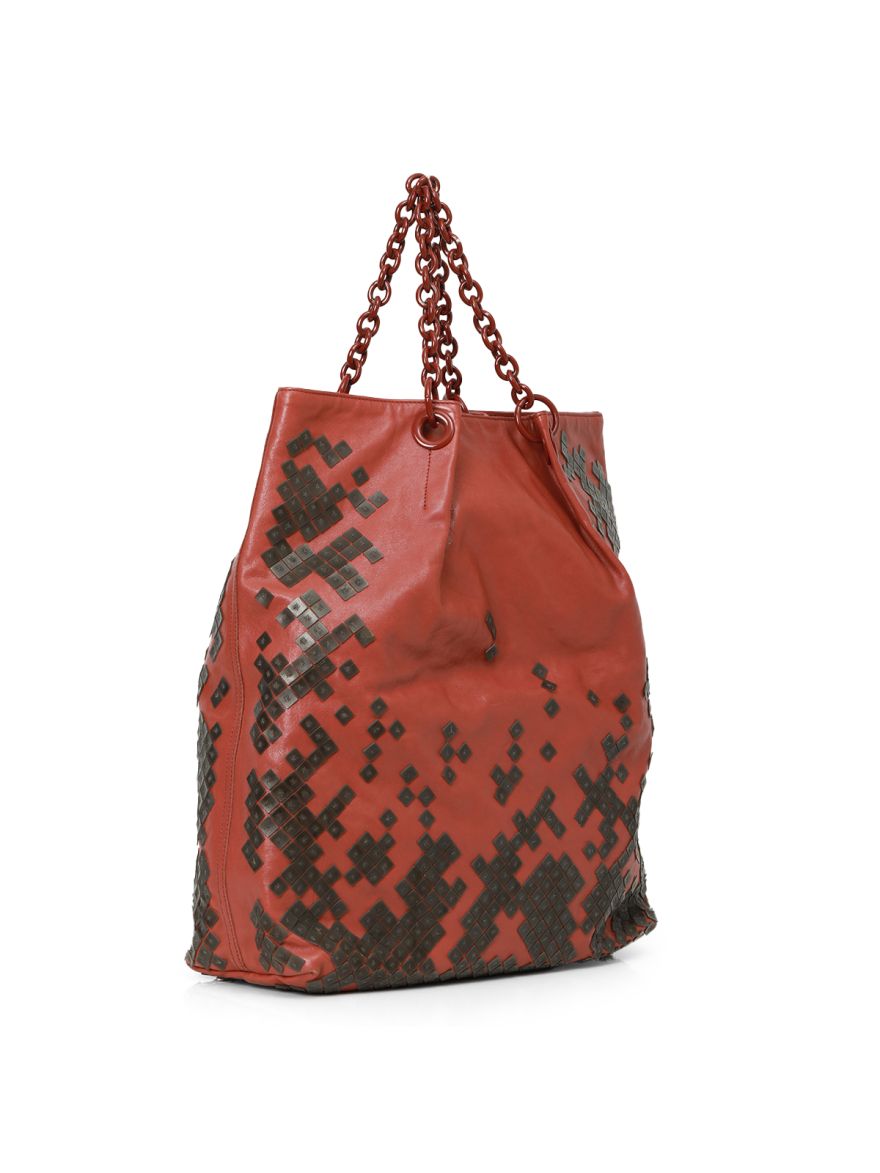 Leather Mosaico Laque Tote One Size