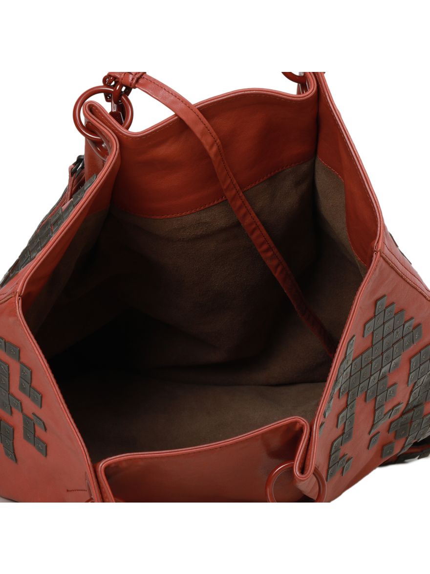 Leather Mosaico Laque Tote One Size