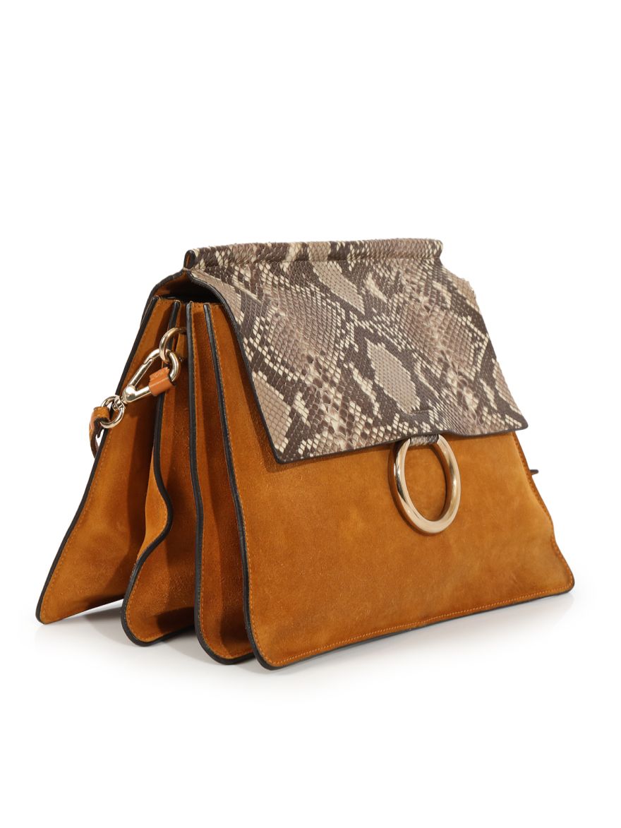 Medium Python Faye Shoulder Bag