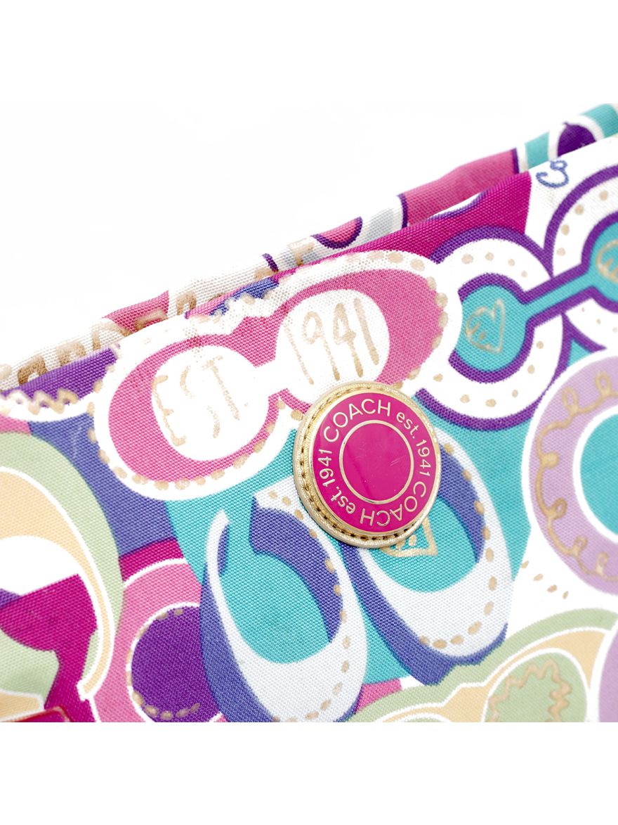 Poppy Pop Glam Purse Tote Glitter Gold Pink Purple Rainbow