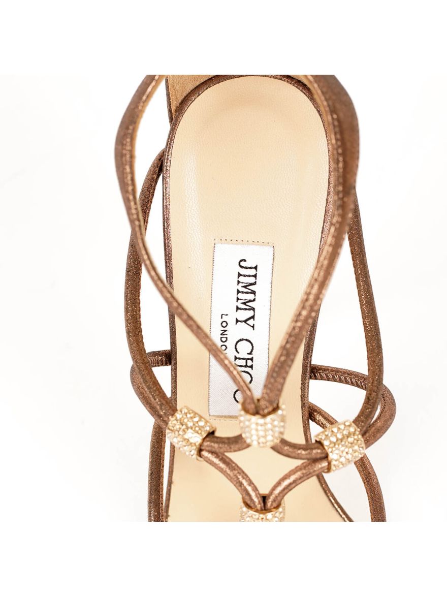 Copper Criss Cross Heels/Size-37EUR