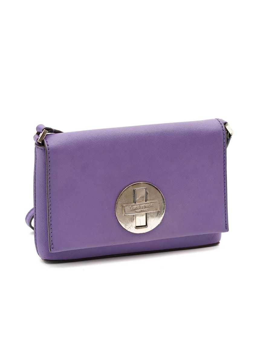 Newbury Lane Sally Purple Leather Crossbody