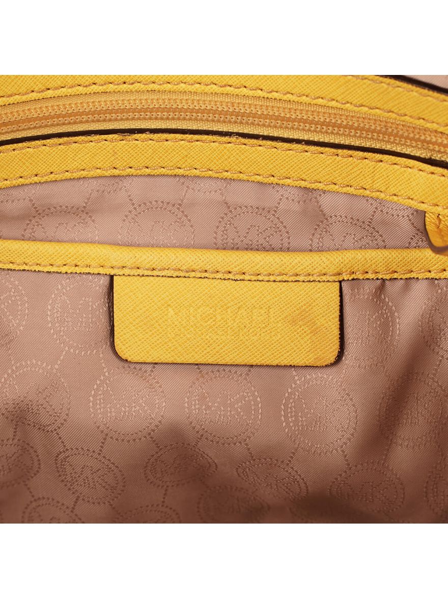 Leather Ciara Yellow Satchel Messenger Bag