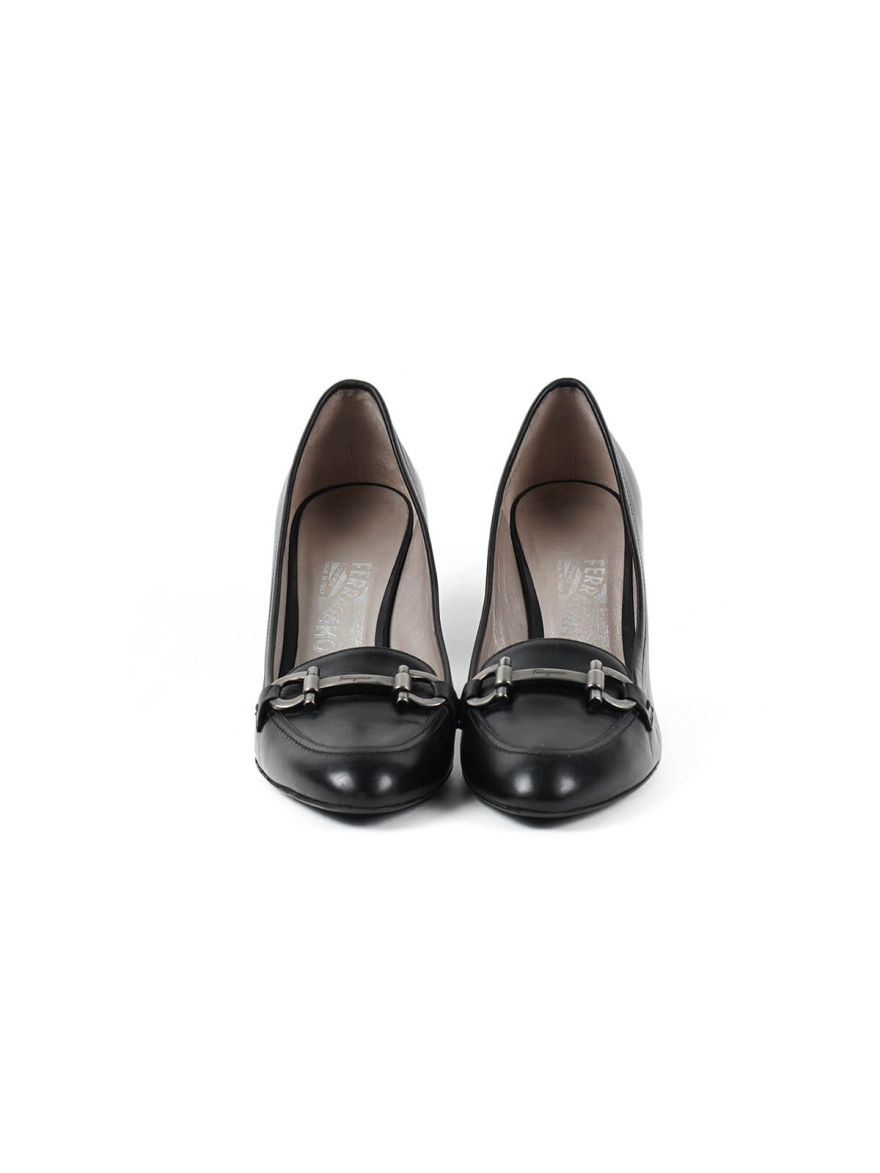 Giancini Loafers Black Low Heel For Women's Size 9.5