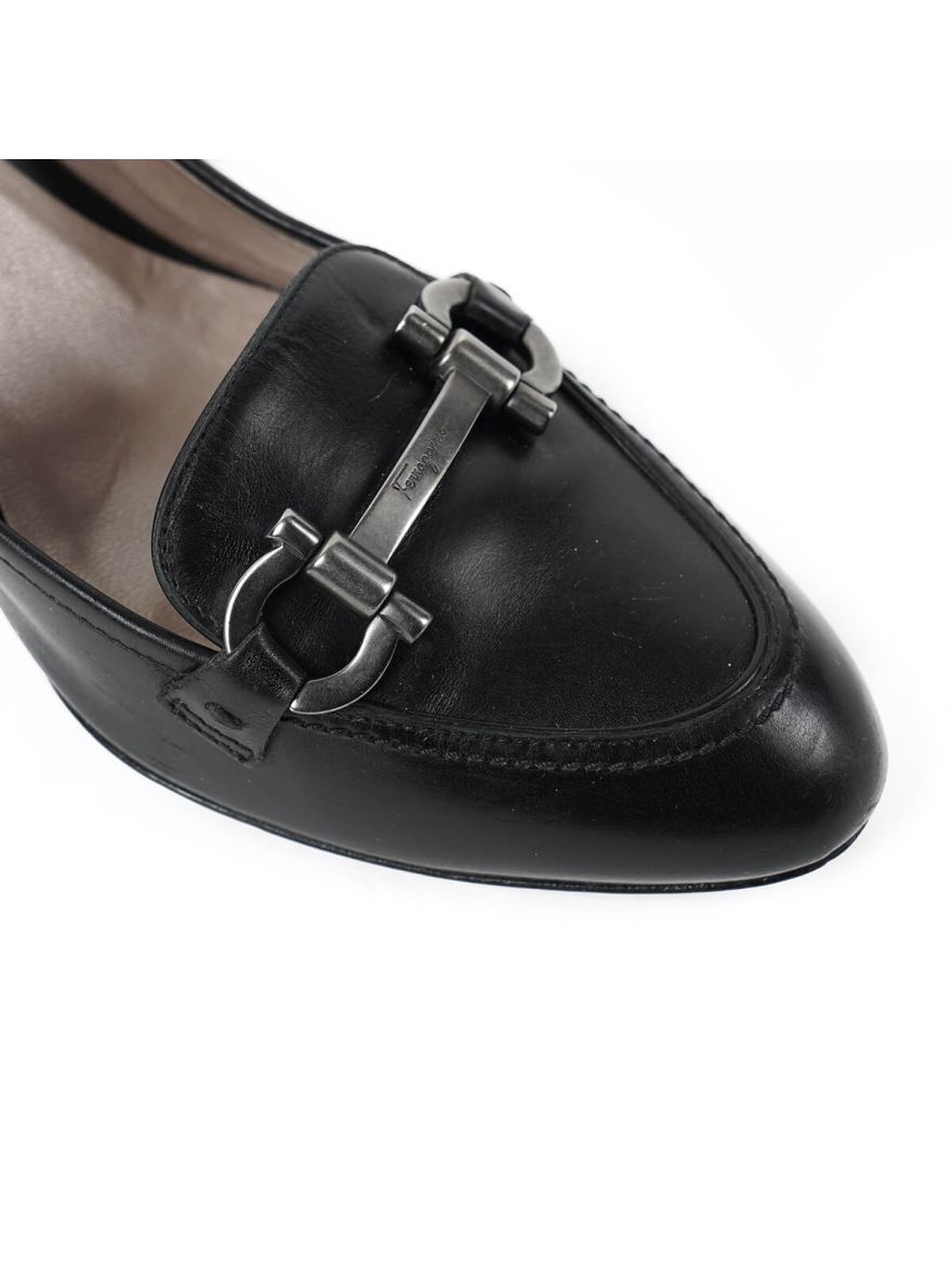 Giancini Loafers Black Low Heel For Women's Size 9.5