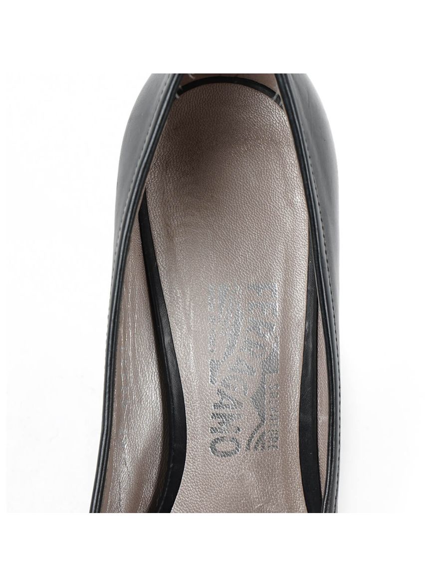 Giancini Loafers Black Low Heel For Women's Size 9.5