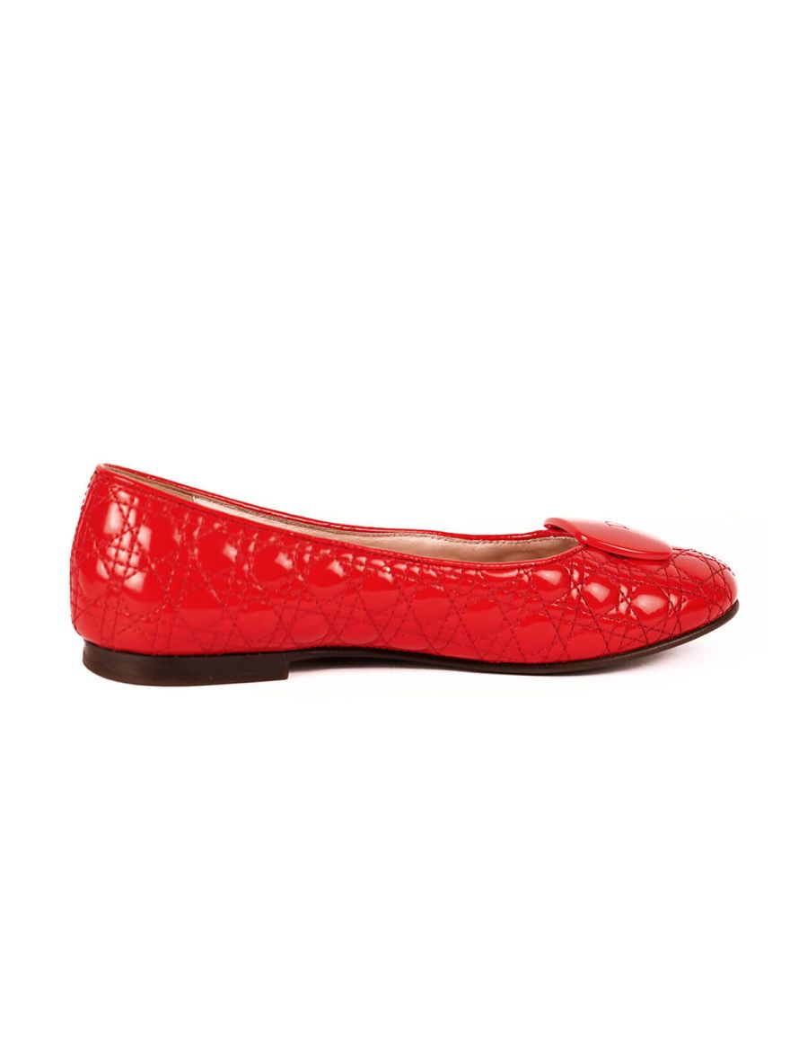 Dior Kid's Red Belle Flats Size 34