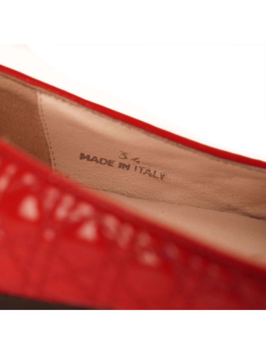 Dior Kid's Red Belle Flats Size 34