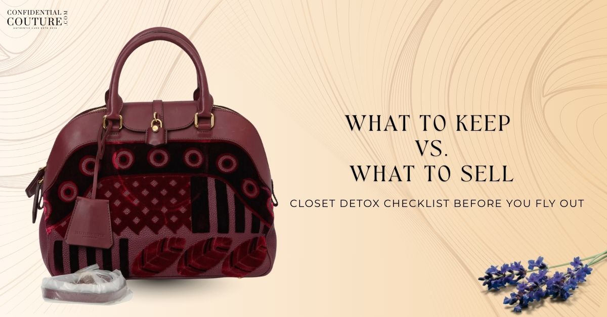 What to Keep vs. What to Sell: Closet Detox Checklist Before You Fly Out