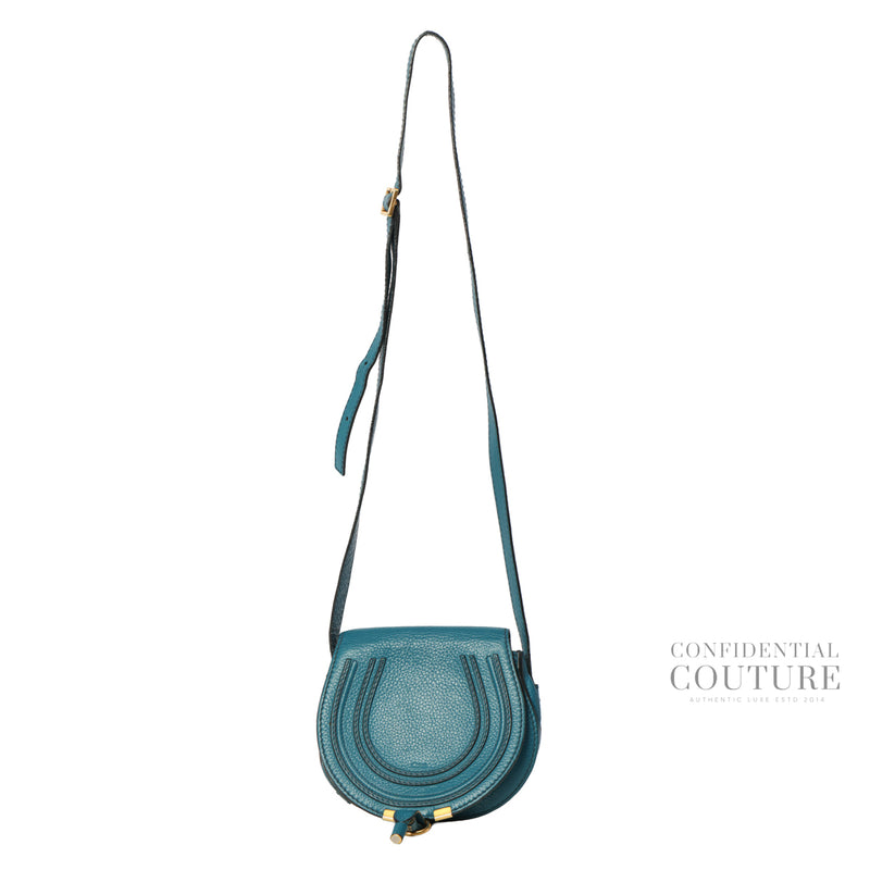 Teal Leather Mini Marcie Crossbody Bag