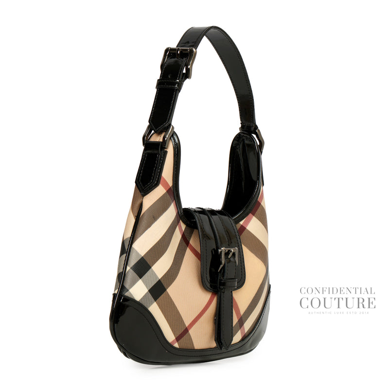 Black/Beige Nova Check Brooke Hobo Bag