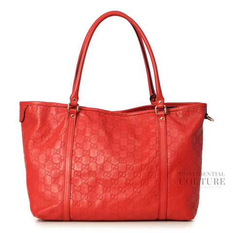 Red Guccissima Medium Leather Joy Tote