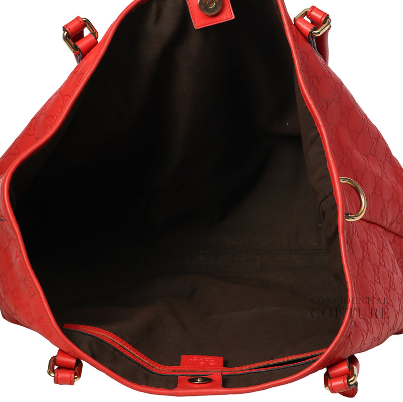 Red Guccissima Medium Leather Joy Tote