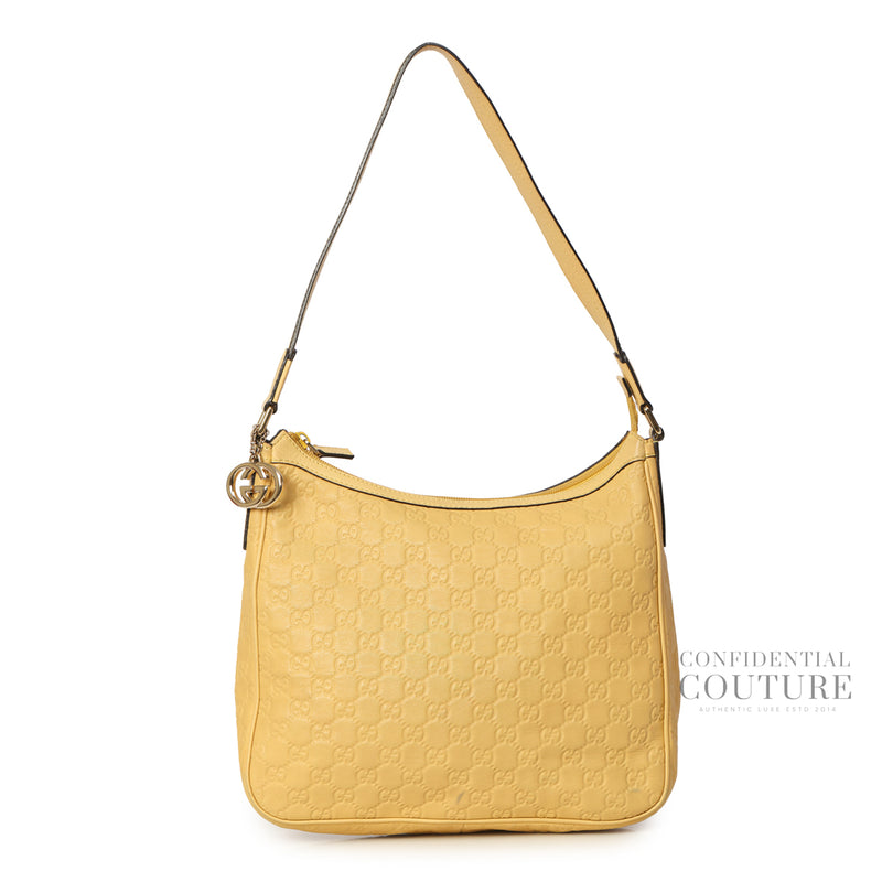 Yellow GG Guccissima Hobo Bag