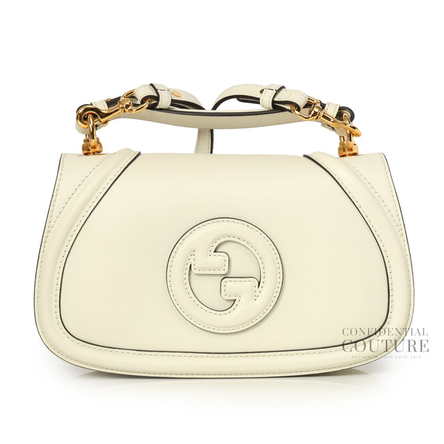 Blondie White Medium Satchel Crossbody Bag