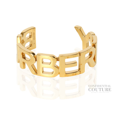 Gold Logo Cuff Bracelet