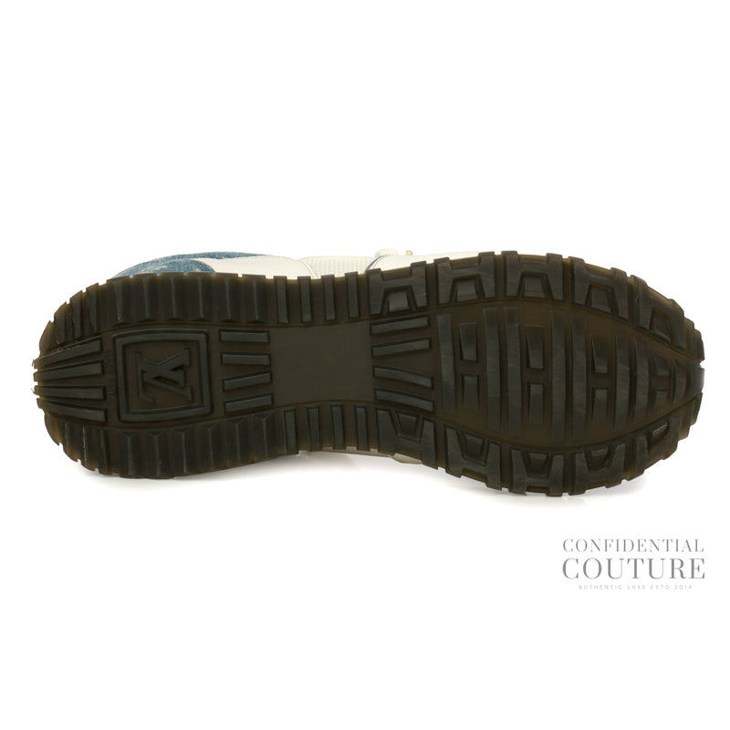 White and Blue Denim Run Away Sneakers LV 38 | US 8 | UK 5