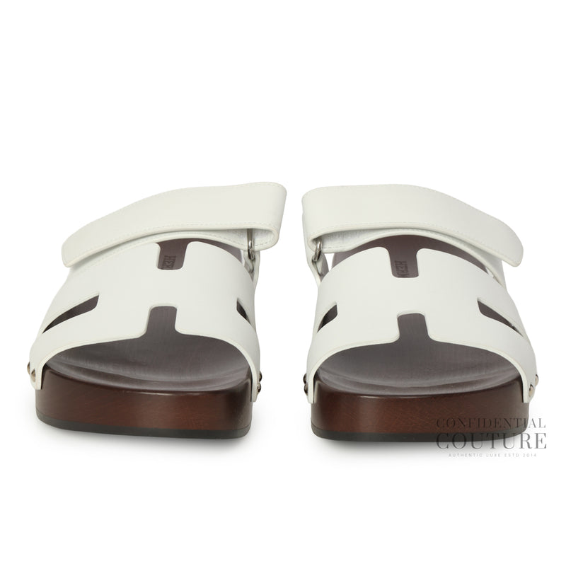 White/Brown Kos Clog Slides | EU 38 | UK 5 | US 7.5
