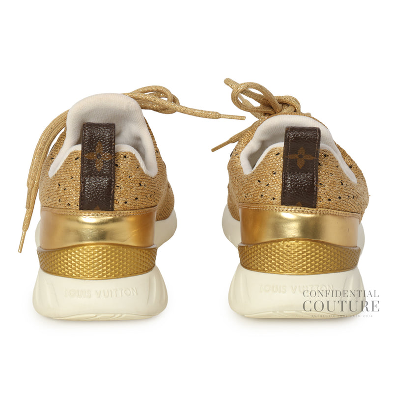 Aftergame Gold Lurex Fabric and Leather Sneakers | 37