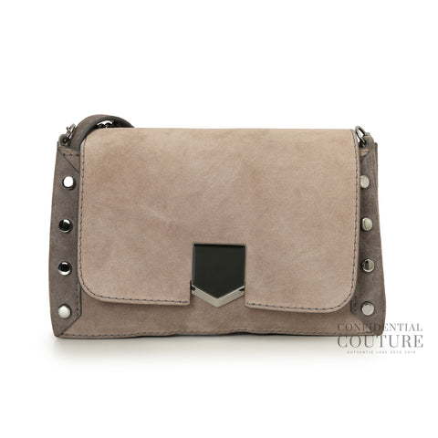Suede Sand/Grey Lockett Shoulder Bag