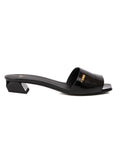 Patent Leather Mules in Black - 36