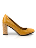 Mustard patent leather ,Size-8